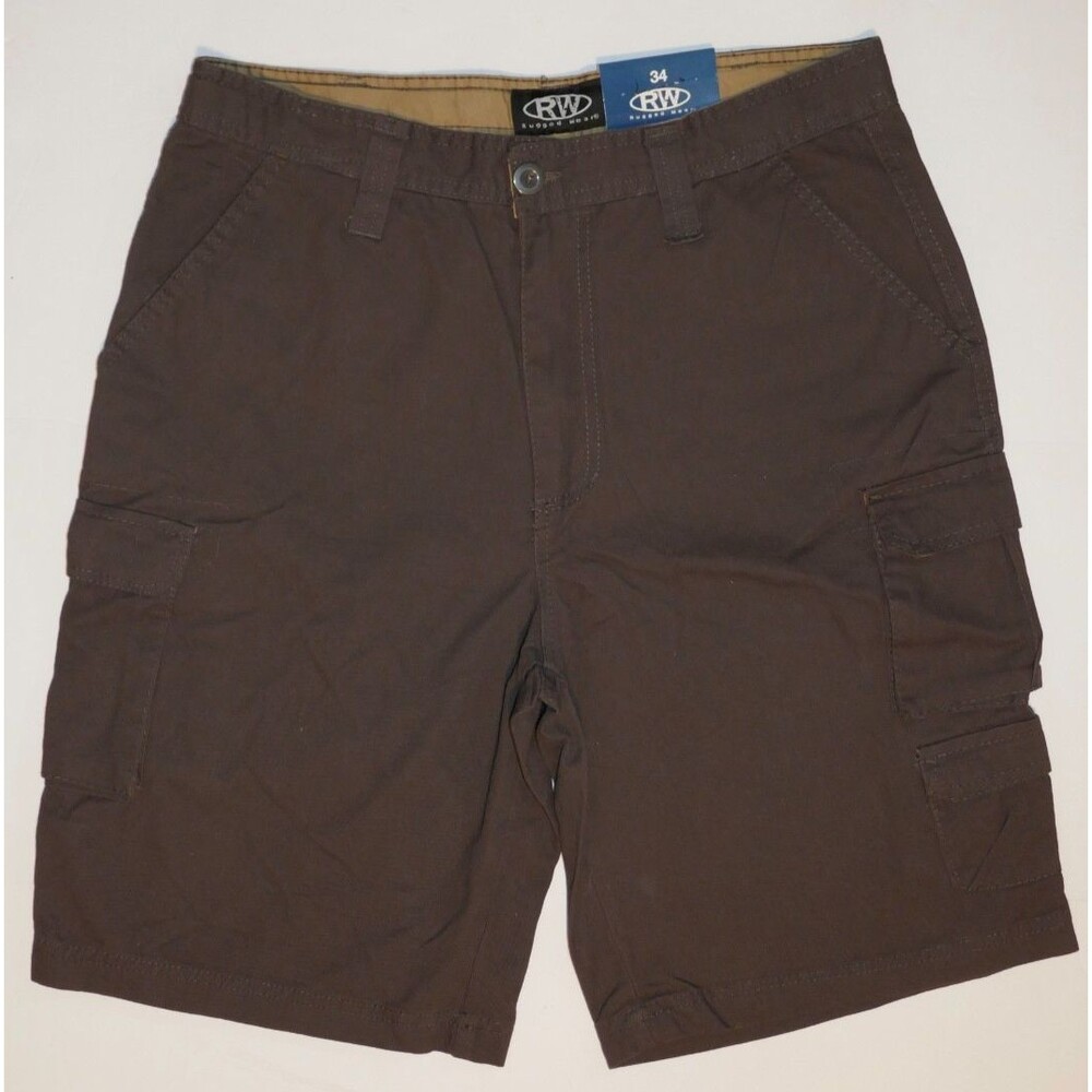 Rugged Wear Men's Cargo Shorts Charcoal Size 34 NWT